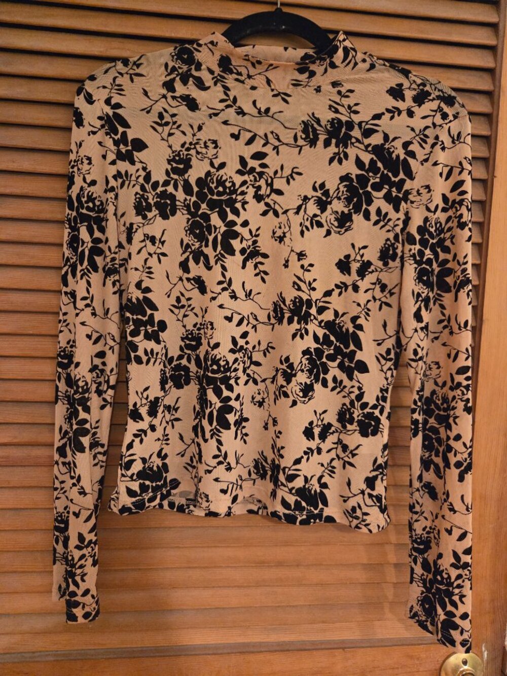 semi sheer mock neck top